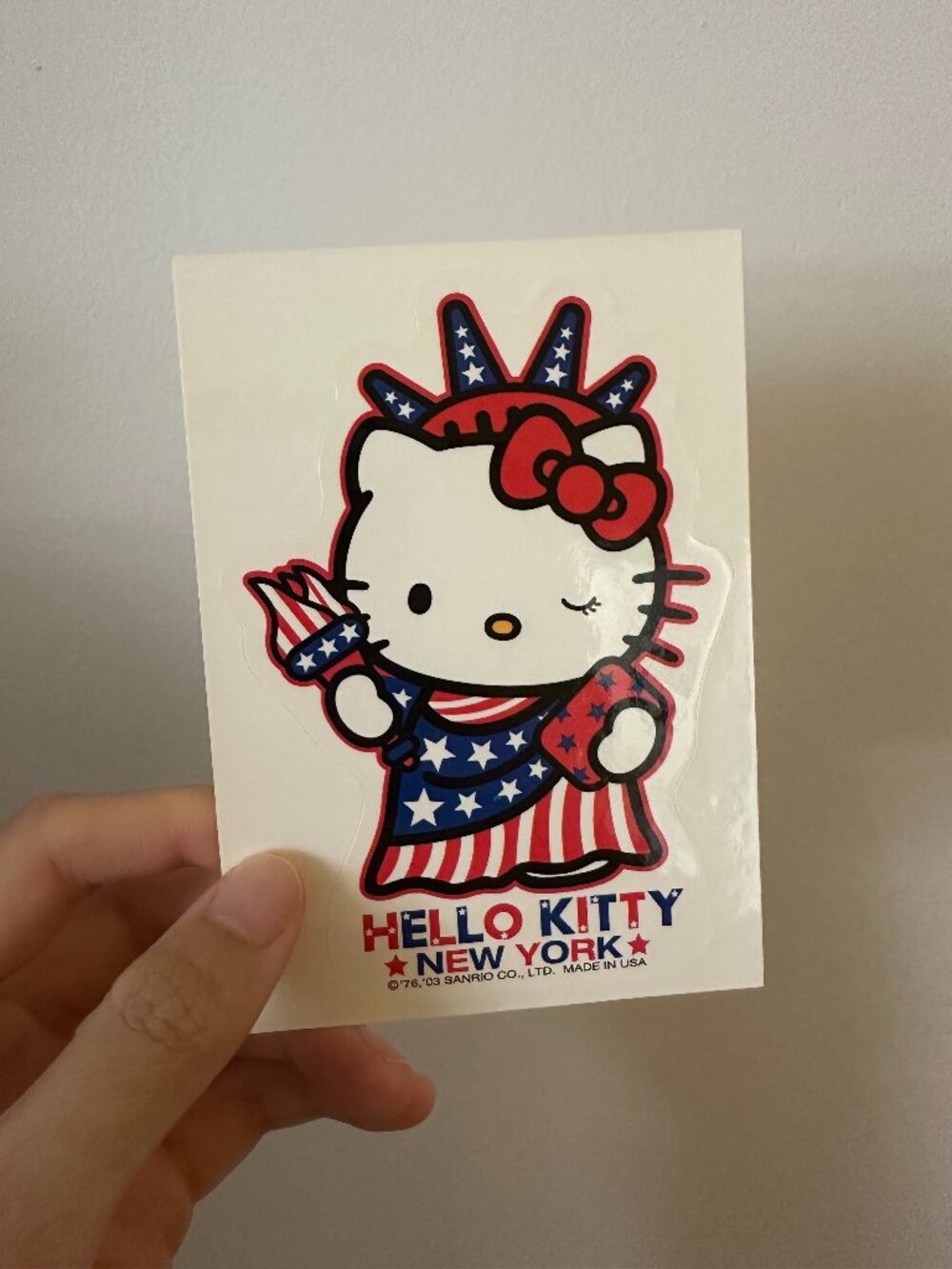 Vintage Hello Kitty New York Sticker Decal Die Cut